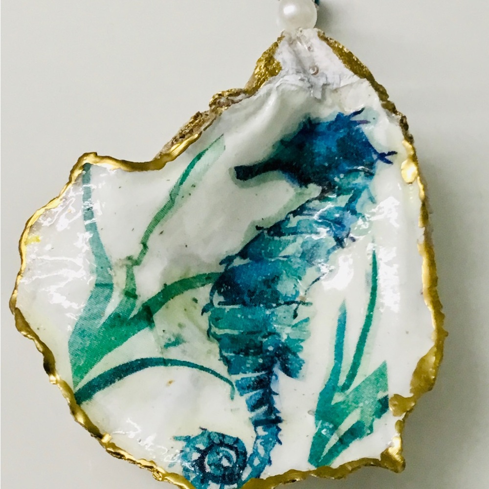 Coastal Decor Oyster Ornament